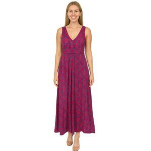Lilly Pulitzer Maxi Dress Small Pink Blue Seahorse Print Sleeveless Coastal Chic